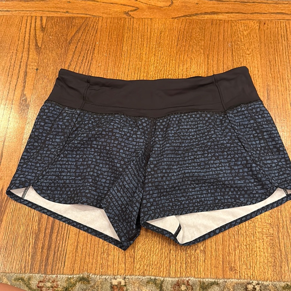 Navy and black lululemon shorts